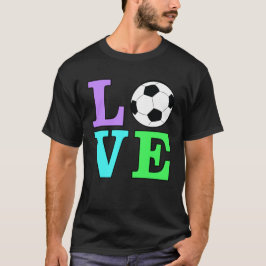 ラブフットボールカラフル – バージョン1 Tシャツ
