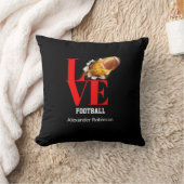 ラブフットボールスパーソナライズされたポーツ   クッション (ブランケット)