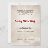 ラブフライトブライダルシャワー 招待状 (裏面)