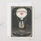 ラブフライト結婚式の日付を保存 招待状 (裏面)