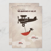 ラブフライト結婚式招待状 招待状 (正面/裏面)