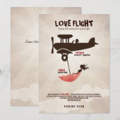 ラブフライト　ウェディング　ご招待 招待状 (正面/裏面)