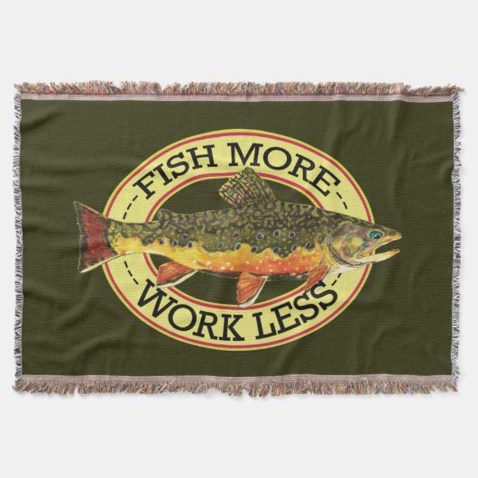 ラブフライ釣り?FISH MORE - WORK LESS Angler's スローブランケット (正面)