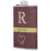 ラブフラスコカスタム付きレザーテクスチャーモノグラム フラスク (左)
