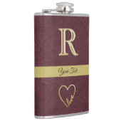 ラブフラスコカスタム付きレザーテクスチャーモノグラム フラスク (右)