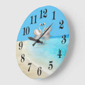 ラブフラミンゴ ラージ壁時計 (傾斜)