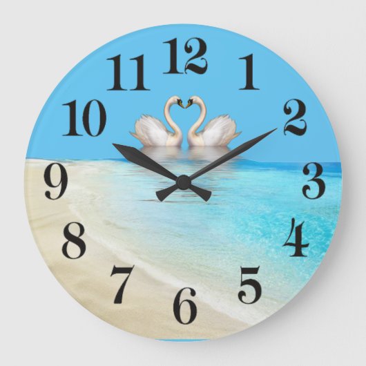 ラブフラミンゴ ラージ壁時計 (正面)