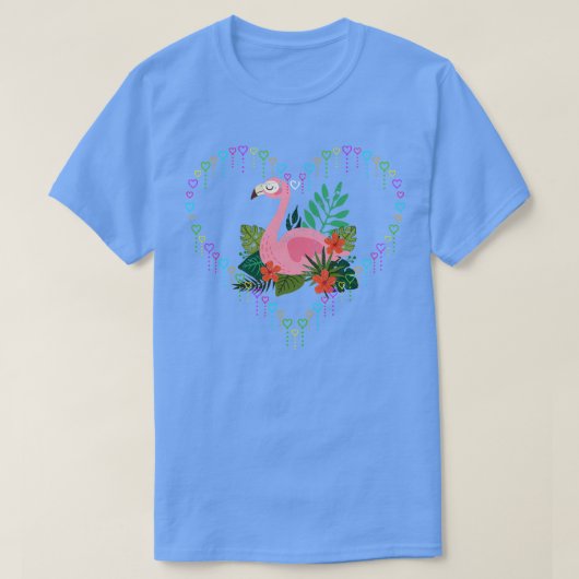 ラブフラミンゴ Tシャツ (デザイン正面)