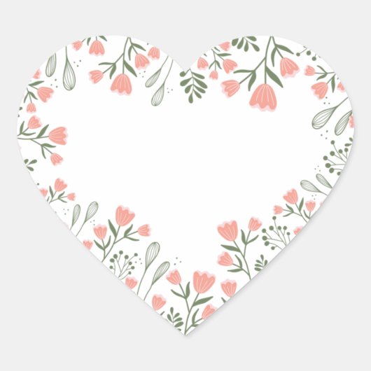 ラブフラワーズハート透明な背景He ハートシール (正面)