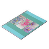 ラブフラワーズフローラ水彩ターコイズ手帳 ノートブック (左側)