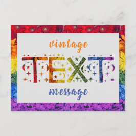 ラブフラワーズヴィンテージ文字ポストカード ポストカード