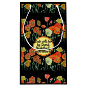 ラブフラワーズ オレンジ ポピー フラワル ギフトバッグ (裏面)