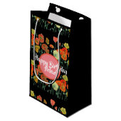 ラブフラワーズ オレンジ ポピー フラワル ギフトバッグ (正面アングル)