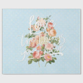 ラブフラワーフローラ夏のバラ美 ラッピングペーパー (フラット)