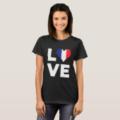 ラブフランス国旗 Tシャツ (正面フル)