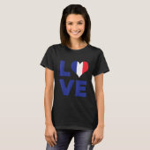 ラブフランス国旗 Tシャツ (正面フル)