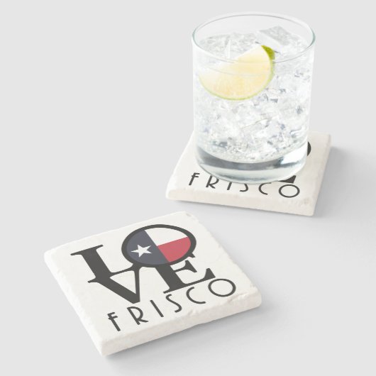 ラブフリスコテキサス州 ストーンコースター (横)