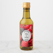 ラブフルーツと自家製フォトスモールボトル ワインラベル (正面)