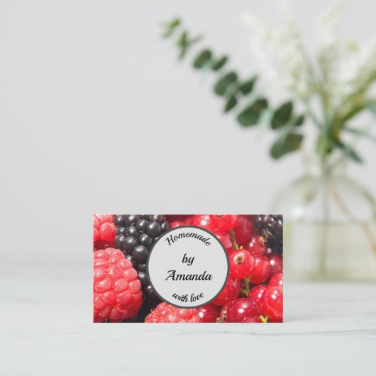 ラブフルーツ写真のカスタマイズ可能な自家製 名刺 (スタンド正面)