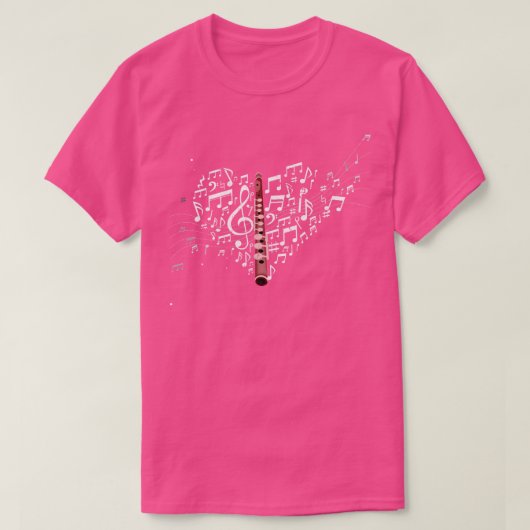 ラブフルート奏者 Tシャツ (デザイン正面)