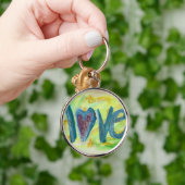 ラブフレッシュ春アートワーク絵画Word's Keychain キーホルダー (手)