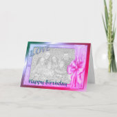 ラブフレームエレガントフォト誕生日カード カード (正面)