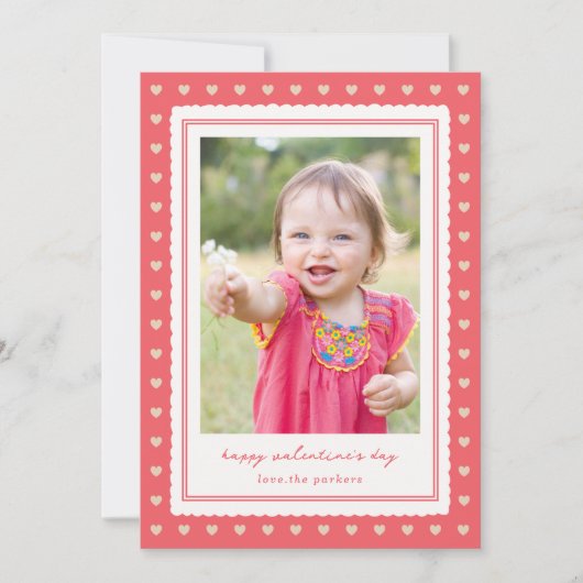 ラブフレームバレンタインの写真カード シーズンカード (正面)