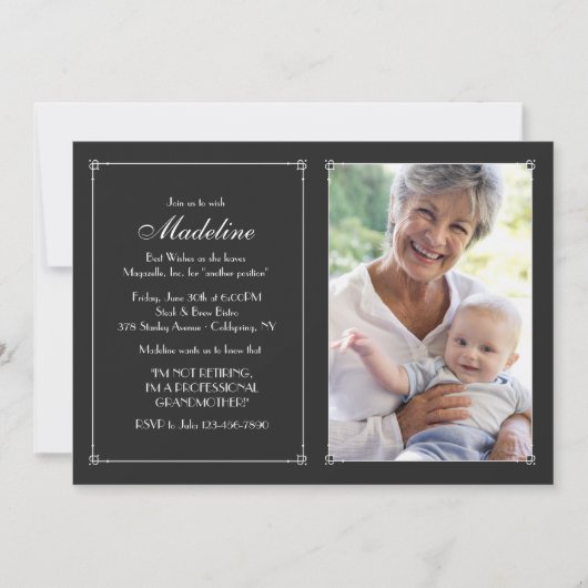 ラブフレーム写真引退招待状 招待状 (正面)