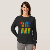 ラブフロリダゲイ言うことを恐れないゲイLgbtqゲイR Tシャツ (正面フル)