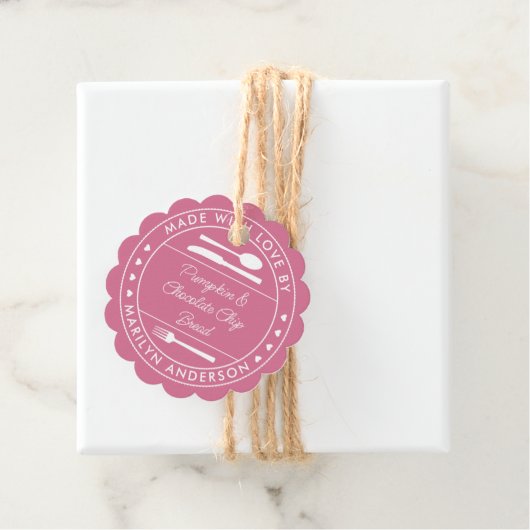 ラブフードで作ったピンク フェイバータグ (インサイチュ)