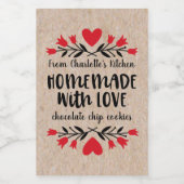 ラブフードと飲料ラベルセットで作成 フードラベル (シングルラベル)