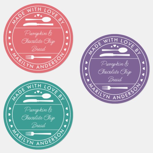 ラブフードのギフトラベルで作ったピンクパープルティール(緑がかった色)|過去記事 ラベル (グループ)