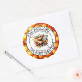 ラブフードオーガニックのラベルで作った純粋生のハチミツ ラウンドシール (封筒)