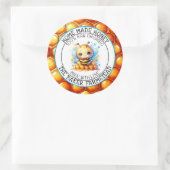 ラブフードオーガニックのラベルで作った純粋生のハチミツ ラウンドシール (バッグ)