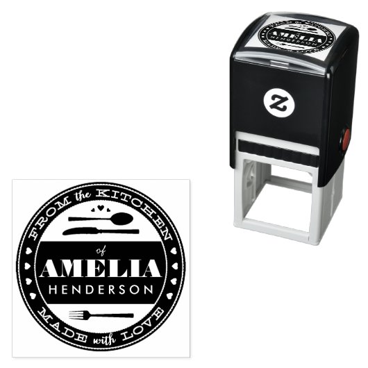 ラブフードギフトインクスタンプパーソナライズされたで作られる セルフインキングスタンプ (インサイチュ)