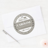 ラブフードギフトステッカーで作られたグレークラフト ラウンドシール (封筒)