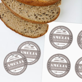 ラブフードギフトステッカーで作られたグレークラフト ラウンドシール