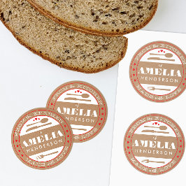 ラブフードギフトステッカー付きクラフト ラウンドシール