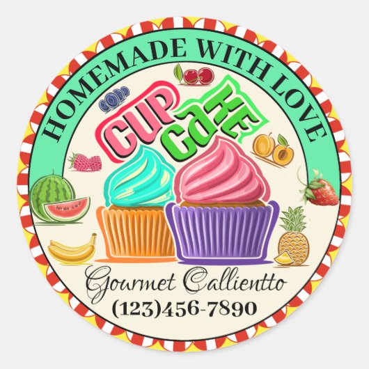 ラブフードシールで作られる ラウンドシール (正面)