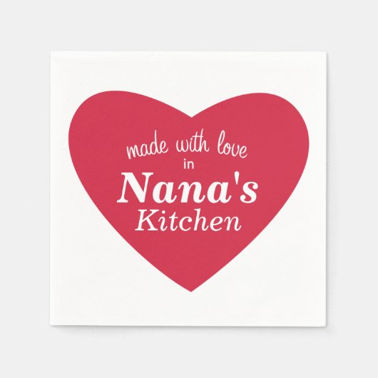 ラブフードラベルで作る スタンダードカクテルナプキン (正面)