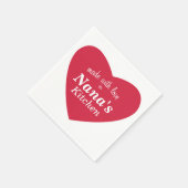 ラブフードラベルで作る スタンダードカクテルナプキン (角)