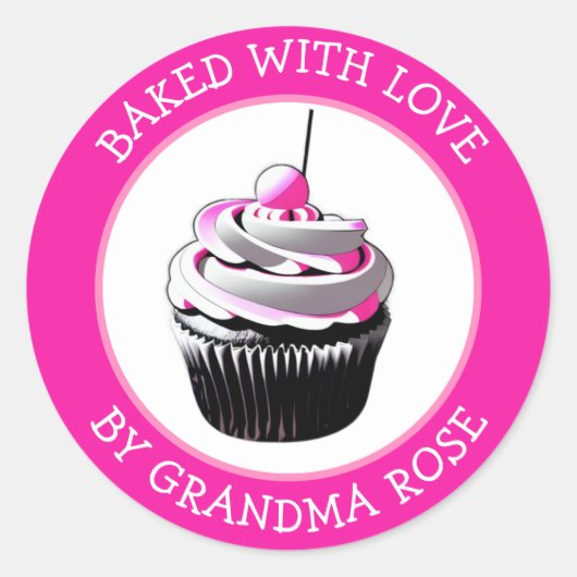 ラブフードラベルで焼く ラウンドシール (正面)