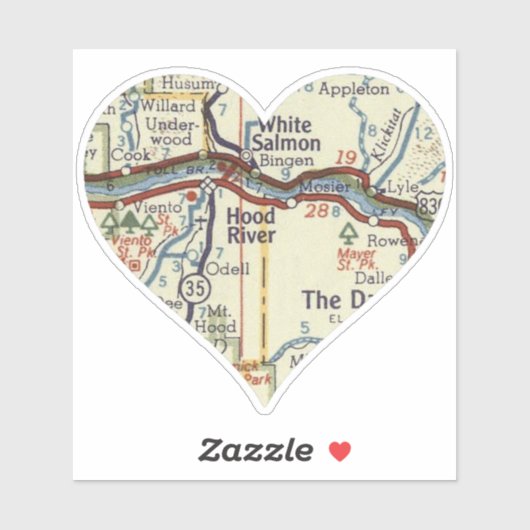 ラブフードリバーヴィンテージマップ シール (シート)