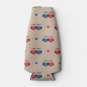 ラブフール付きパターンをチェック ボトルクーラー (正面)