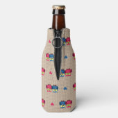 ラブフール付きパターンをチェック ボトルクーラー (ボトル裏面)