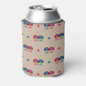 ラブフール付きパターンをチェック 缶クーラー (缶裏面)