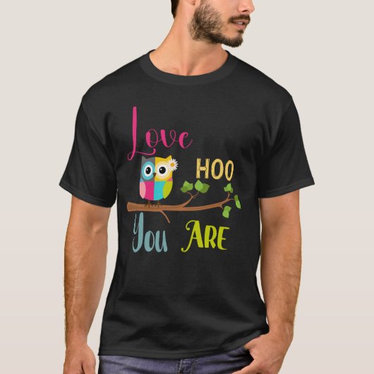 ラブフー自閉症フクロウ Tシャツ (正面)