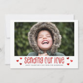 . .ラブフ独身のォトのバレンタインデイカードを送る シーズンカード (正面)