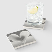 "ラブブック"ハート型の石コースター ストーンコースター (横)