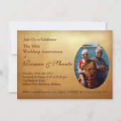 ラブブック 50周年 結婚記念日 写真 招待状 (裏面)